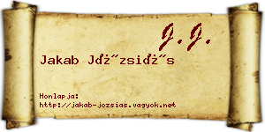 Jakab Józsiás névjegykártya